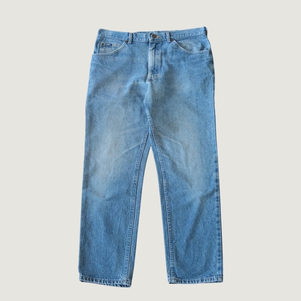 Lee Straight Leg Jeans Mens Blue Denim Vintage 90s Workwear 36x30 Regular